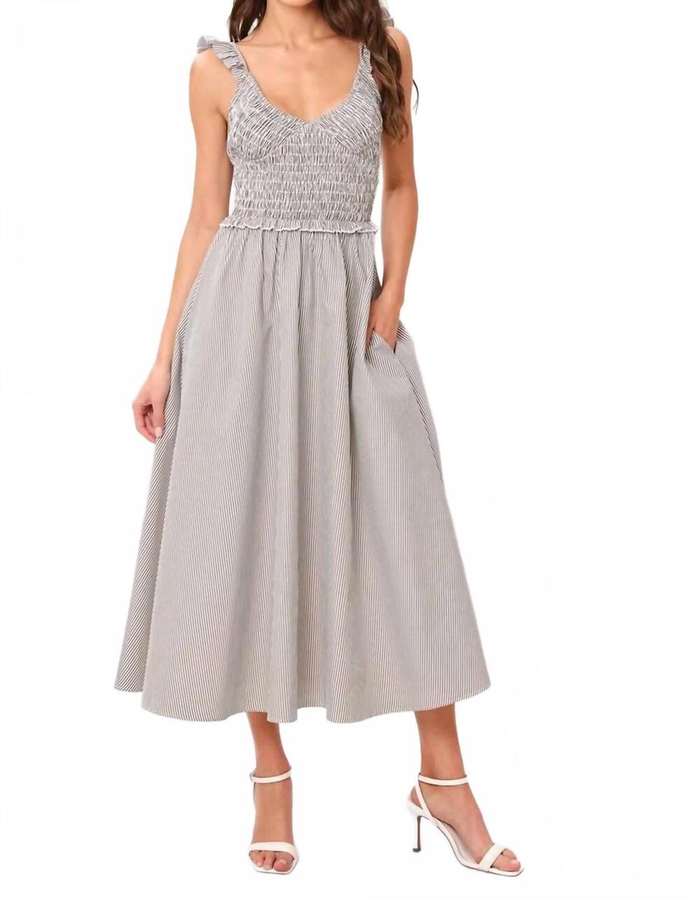NEW FLYING TOMATO arlen dress in tan